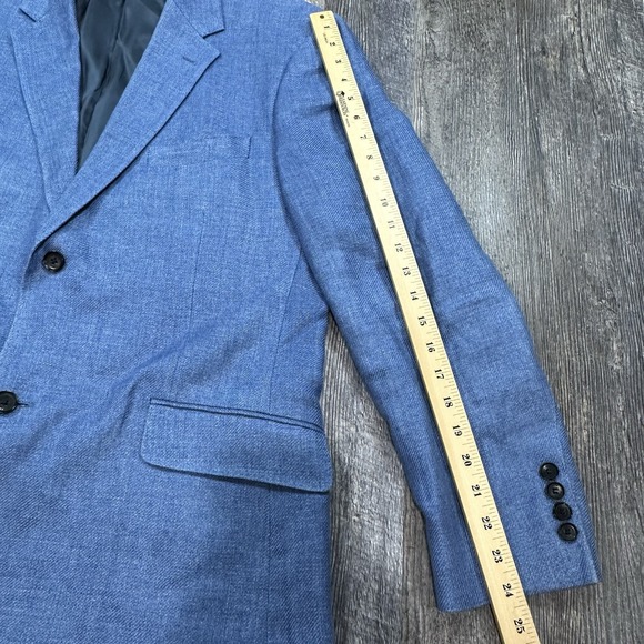 Rodd and Gunn Original Fit Sport Coat Mens L Two-Button Casual Jacket Blue Linen - Picture 10 of 16